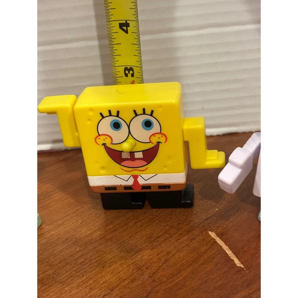 SpongeBob SquarePants Burger King Toy Lot 2009 Squidward Sandy Mr Krabs 4pc Set